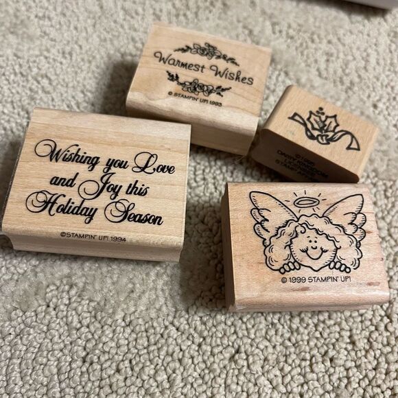 Stampin’ Up! Holiday Stamp Set of 4 Rubber Stamps Card Making Scrapbooking - Picture 3 of 6